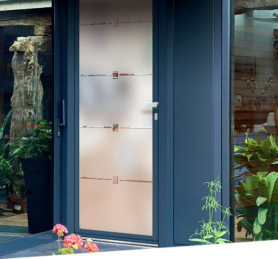 Porte en bois-aluminium sur-mesure