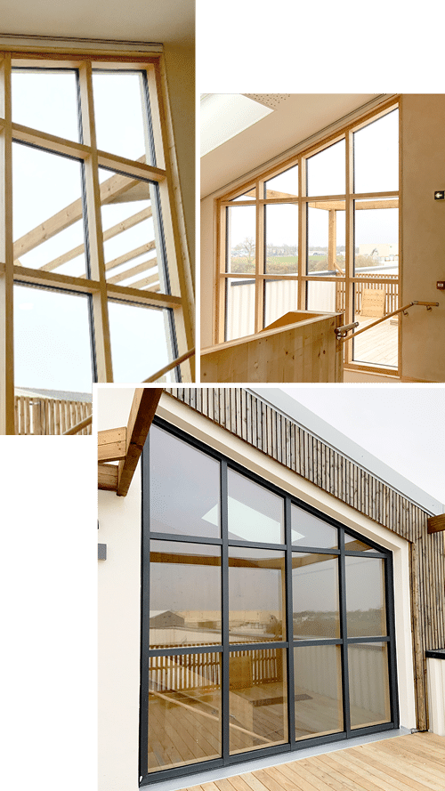 minco mur rideau vitré pour des bureaux professionnels