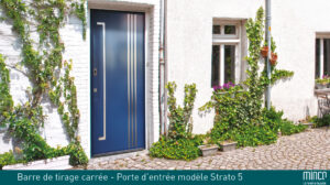 Barre de tirage carrée - porte d'entrée Minco modèle Strato 5