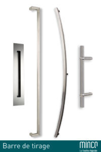 poignée barre de tirage pour porte d'entrée